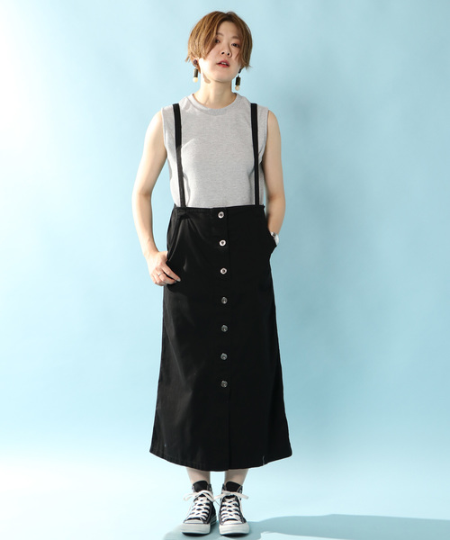 notch.（ノッチ）の「サロペットスカート（デニムスカート・レディース・ブラック/ブルー/スカイブルー・M/L）」の7枚目の写真