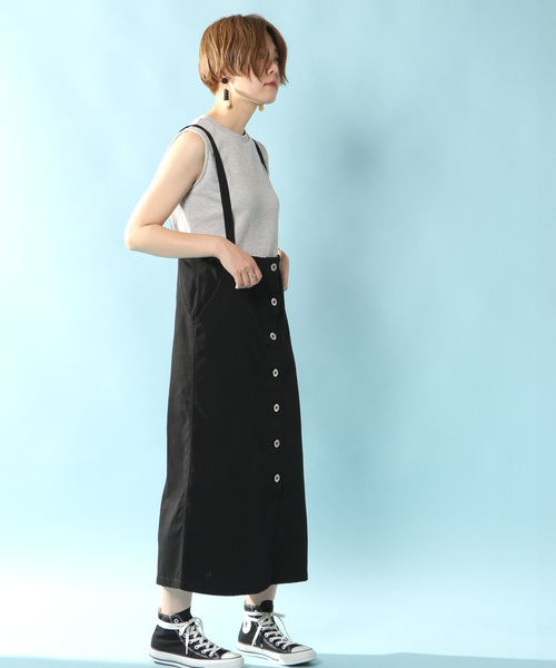 notch.（ノッチ）の「サロペットスカート（デニムスカート・レディース・ブラック/ブルー/スカイブルー・M/L）」の8枚目の写真