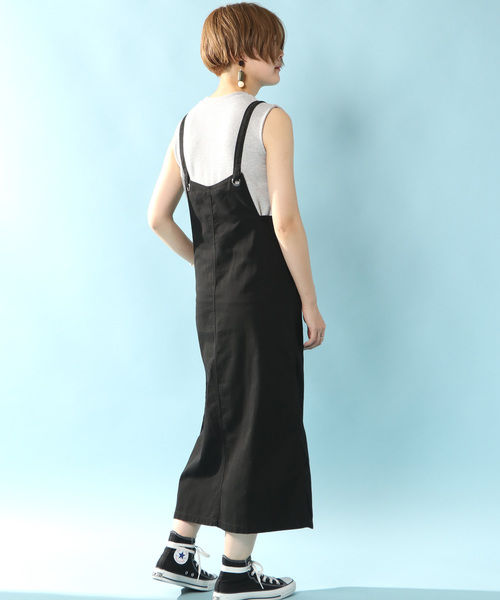 notch.（ノッチ）の「サロペットスカート（デニムスカート・レディース・ブラック/ブルー/スカイブルー・M/L）」の9枚目の写真