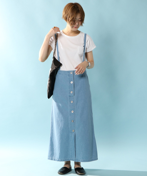 notch.（ノッチ）の「サロペットスカート（デニムスカート・レディース・ブラック/ブルー/スカイブルー・M/L）」の10枚目の写真