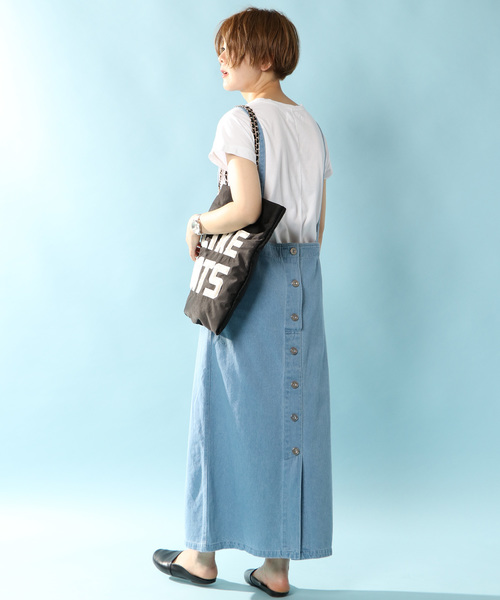 notch.（ノッチ）の「サロペットスカート（デニムスカート・レディース・ブラック/ブルー/スカイブルー・M/L）」の12枚目の写真
