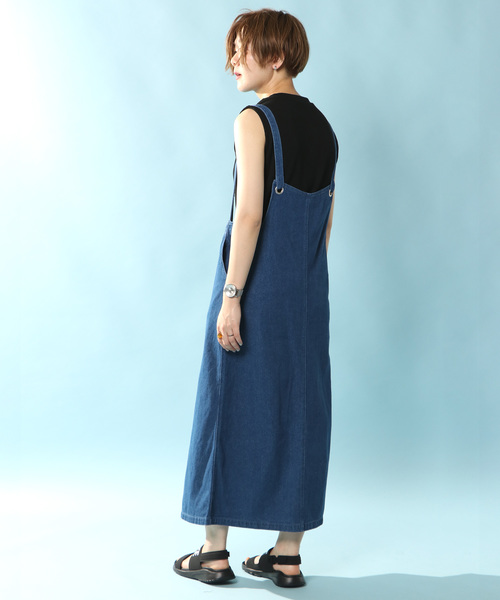 notch.（ノッチ）の「サロペットスカート（デニムスカート・レディース・ブラック/ブルー/スカイブルー・M/L）」の15枚目の写真