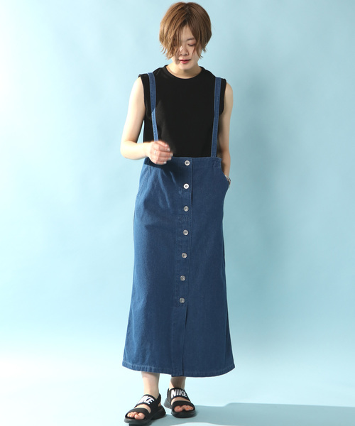 notch.（ノッチ）の「サロペットスカート（デニムスカート・レディース・ブラック/ブルー/スカイブルー・M/L）」の17枚目の写真