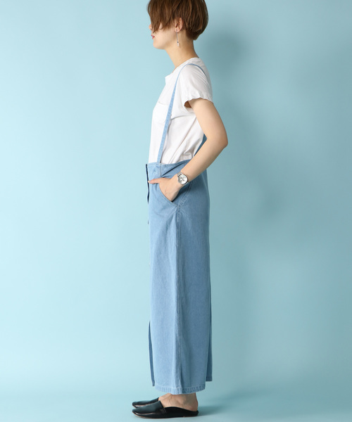 notch.（ノッチ）の「サロペットスカート（デニムスカート・レディース・ブラック/ブルー/スカイブルー・M/L）」の19枚目の写真