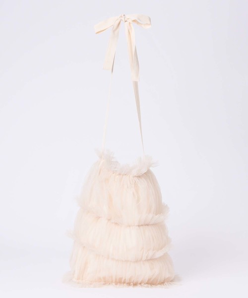 one after another NICE CLAUP（ワンアフターアナザーナイスクラップ）の「チュールボリュームBAG（ショルダーバッグ・レディース・アイボリー/グレー系その他/ピンク系その他・FREE）」の21枚目の写真