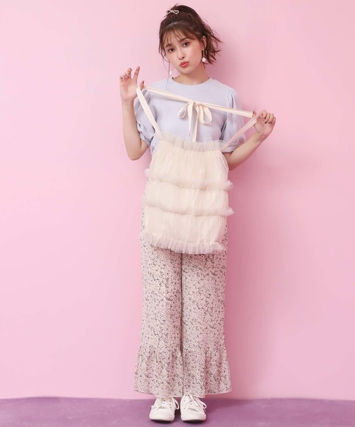 one after another NICE CLAUP（ワンアフターアナザーナイスクラップ）の「チュールボリュームBAG（ショルダーバッグ・レディース・アイボリー/グレー系その他/ピンク系その他・FREE）」の11枚目の写真