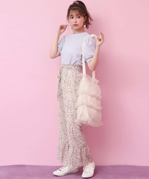 one after another NICE CLAUP（ワンアフターアナザーナイスクラップ）の「チュールボリュームBAG（ショルダーバッグ・レディース・アイボリー/グレー系その他/ピンク系その他・FREE）」の9枚目の写真