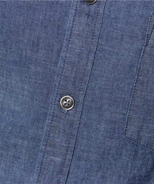 NANO universe（ナノユニバース）の「ダンガリーホリゾンタルシャツ（シャツ/ブラウス・メンズ・インディゴブルー/ネイビー/ブルー/サックスブルー・SMALL/MEDIUM/LARGE）」の11枚目の写真