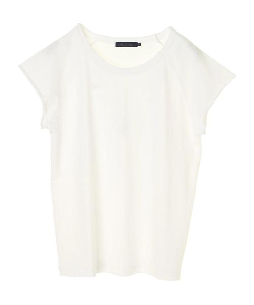 AMERICAN HOLIC（アメリカンホリック）の「・ラグラン半袖プルオーバー（Tシャツ/カットソー・レディース・オフホワイト/チャコールグレー/キャメル/カーキ・M/L）」の5枚目の写真