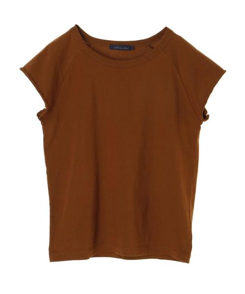 AMERICAN HOLIC（アメリカンホリック）の「・ラグラン半袖プルオーバー（Tシャツ/カットソー・レディース・オフホワイト/チャコールグレー/キャメル/カーキ・M/L）」の7枚目の写真