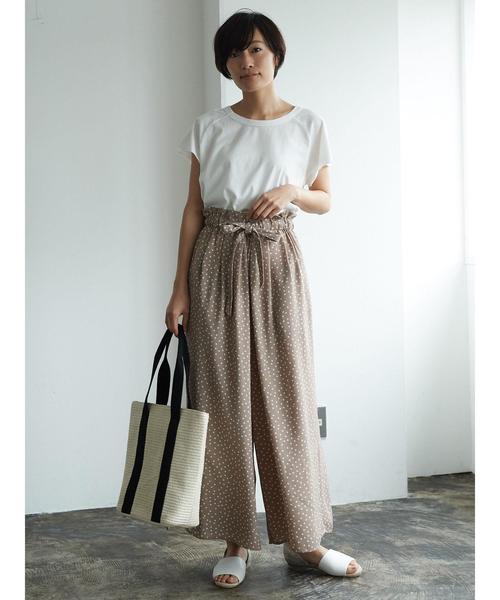 AMERICAN HOLIC（アメリカンホリック）の「・ラグラン半袖プルオーバー（Tシャツ/カットソー・レディース・オフホワイト/チャコールグレー/キャメル/カーキ・M/L）」の11枚目の写真