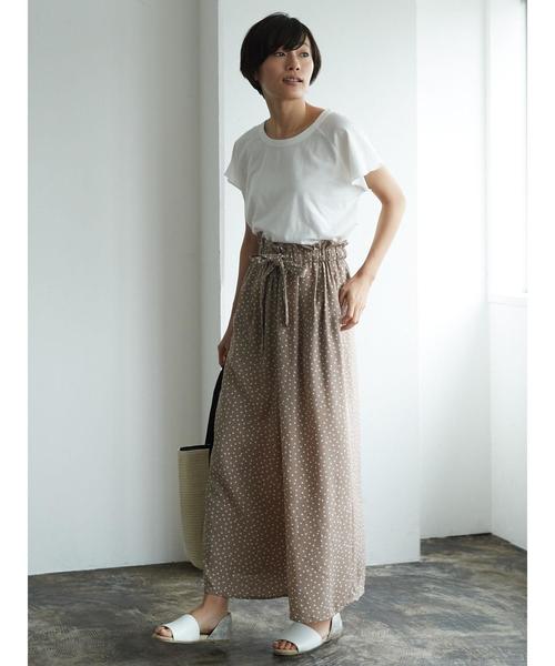 AMERICAN HOLIC（アメリカンホリック）の「・ラグラン半袖プルオーバー（Tシャツ/カットソー・レディース・オフホワイト/チャコールグレー/キャメル/カーキ・M/L）」の12枚目の写真