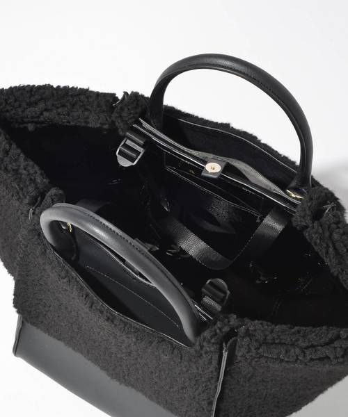 SOLPRESA（ソルプレーサ）の「３WAYボアトートバッグ（トートバッグ・レディース・ブラック/ベージュ/グレー・FREE）」の17枚目の写真