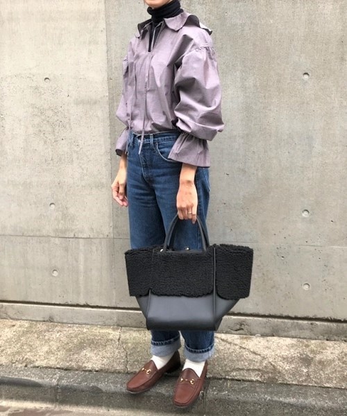 SOLPRESA（ソルプレーサ）の「３WAYボアトートバッグ（トートバッグ・レディース・ブラック/ベージュ/グレー・FREE）」の5枚目の写真