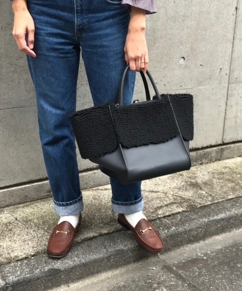 SOLPRESA（ソルプレーサ）の「３WAYボアトートバッグ（トートバッグ・レディース・ブラック/ベージュ/グレー・FREE）」の7枚目の写真