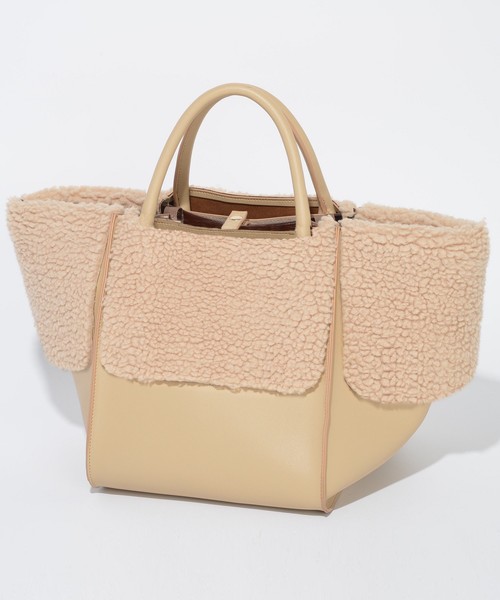 SOLPRESA（ソルプレーサ）の「３WAYボアトートバッグ（トートバッグ・レディース・ブラック/ベージュ/グレー・FREE）」の6枚目の写真