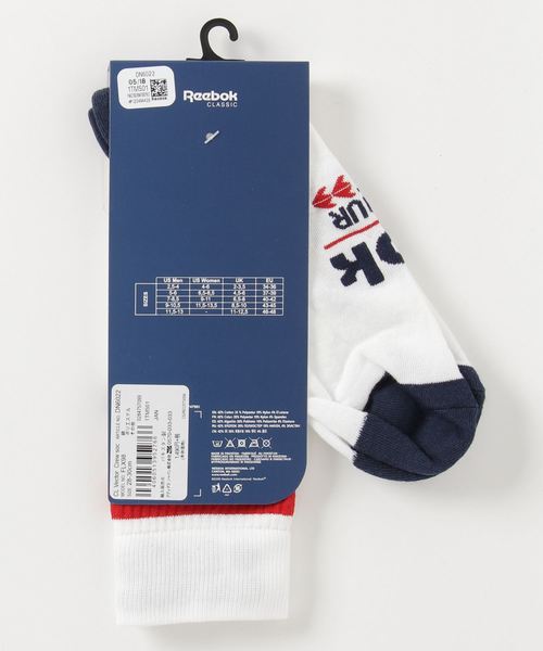 Reebok（リーボック）の「【Reebok】CL VECTOR CREW SOCK DN0226/DN6023（ソックス/靴下・メンズ・ホワイト・26cm/28cm）」の2枚目の写真