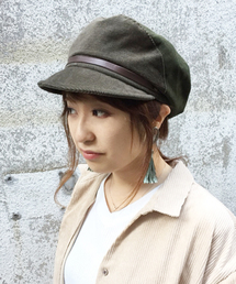 polcadot | コーデュロイ切替えマリンCAP(キャップ)