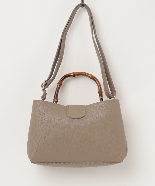 FREE'S MART（フリーズマート）の「バンブーハンドルショルダー（ハンドバッグ・レディース・ブラック/グレー/パープル・ﾌﾘ-）」の18枚目の写真