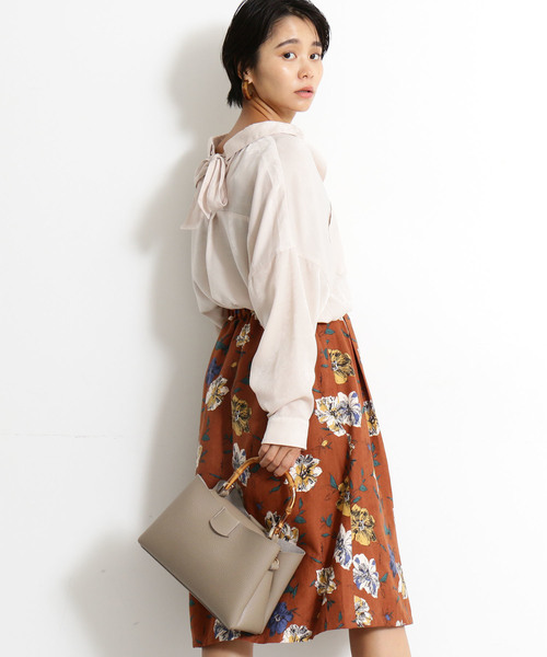 FREE'S MART（フリーズマート）の「バンブーハンドルショルダー（ハンドバッグ・レディース・ブラック/グレー/パープル・ﾌﾘ-）」の10枚目の写真