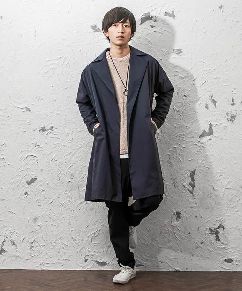 MinoriTY（マイノリティ）の「ドロップショルダーオーバーサイズコート（ダウンジャケット/コート・メンズ・ブラック/ベージュ/ネイビー・M/L）」の9枚目の写真