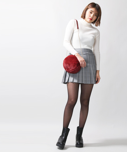 WEGO（ウィゴー）の「WEGO/チェックプリーツミニスカート（スカート・レディース・ブラウン系その他2/グリーン系その他2/グレー系その他2・MEDIUM/SMALL/LARGE）」の15枚目の写真