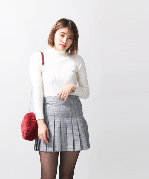 WEGO（ウィゴー）の「WEGO/チェックプリーツミニスカート（スカート・レディース・ブラウン系その他2/グリーン系その他2/グレー系その他2・MEDIUM/SMALL/LARGE）」の13枚目の写真