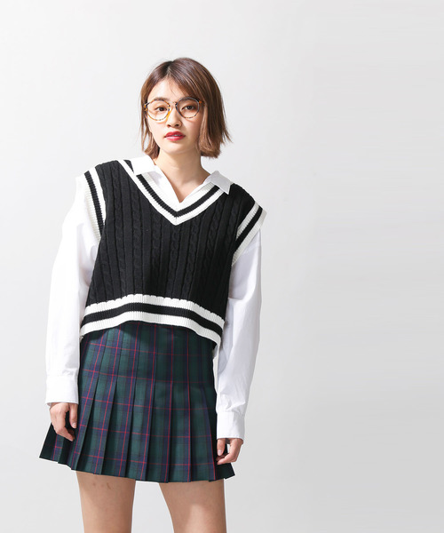 WEGO（ウィゴー）の「WEGO/チェックプリーツミニスカート（スカート・レディース・ブラウン系その他2/グリーン系その他2/グレー系その他2・MEDIUM/SMALL/LARGE）」の9枚目の写真