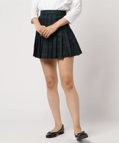 WEGO（ウィゴー）の「WEGO/チェックプリーツミニスカート（スカート・レディース・ブラウン系その他2/グリーン系その他2/グレー系その他2・MEDIUM/SMALL/LARGE）」の4枚目の写真
