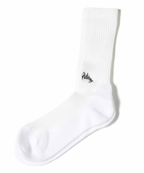 WISM(ウィズム)の「Whimsy / ウィムジー SOCKS(ソックス/靴下・メンズ・ホワイト/ブラック/ベージュ/カーキ/グリーン/ボルドー・FREE)」の2枚目の写真