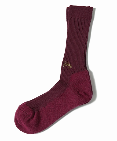 WISM(ウィズム)の「Whimsy / ウィムジー SOCKS(ソックス/靴下・メンズ・ホワイト/ブラック/ベージュ/カーキ/グリーン/ボルドー・FREE)」の6枚目の写真