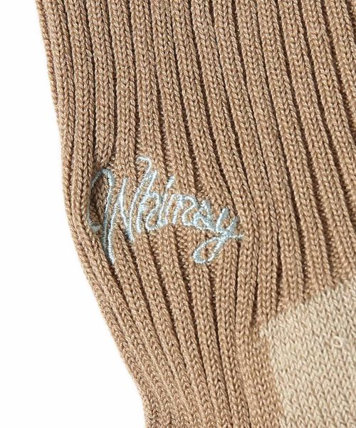 WISM(ウィズム)の「Whimsy / ウィムジー SOCKS(ソックス/靴下・メンズ・ホワイト/ブラック/ベージュ/カーキ/グリーン/ボルドー・FREE)」の7枚目の写真