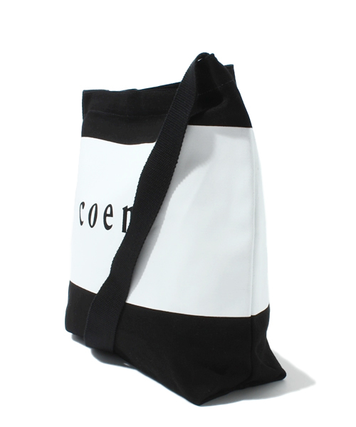 coen（コーエン）の「coenロゴキャンバスポストマンショルダーバッグ（ショルダーバッグ・レディース・ブラック/ナチュラル・フリー）」の4枚目の写真