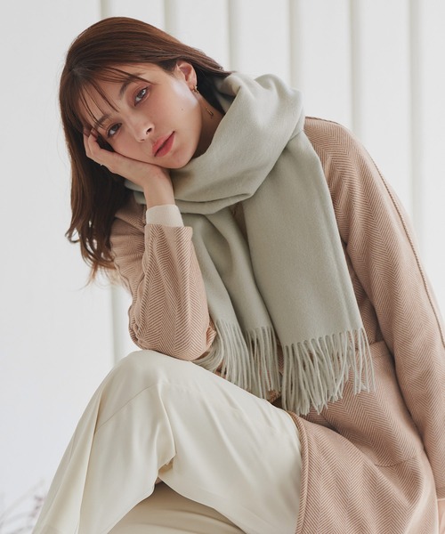 macocca（マコッカ）の「内モンゴル産 カシミヤ100％ 無地 ストール（ストール/ショール・レディース・ライトグレー/ブラック/ベージュ/ネイビー/ブラウン/カーキ/ピンク/ブルー/アイボリー/ダークグレー/モカ/ラベンダー/ローズ/ワイン/ライトベージュ/グレイッシュベージュ/サンドベージュ/ワインレッド/スモークピンク/ライトブルー/ライトパープル/キナリ/ベージュ系/チョコ/ライトブラウン/ブラウン系その他/グリーン系その他/ピンク系その他/グレイッシュブルー/グレー系その他/グレー系その他2/モスグリーン系・FREE）」の20枚目の写真