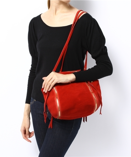 NANO universe（ナノユニバース）の「カウスエード 2WAY BAG（ショルダーバッグ・レディース・レッド/ブラウン/ブラック・FREE）」の5枚目の写真