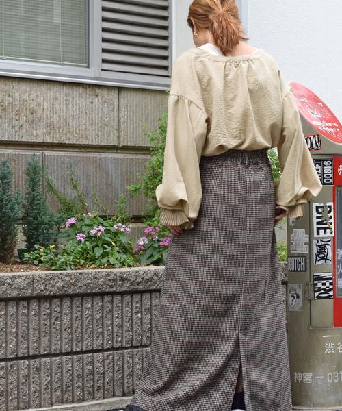 w closet(ダブルクローゼット)の「袖プリーツシャツブラウス(シャツ/ブラウス・レディース・ベージュ/マスタード/モカ/ラベンダー・FREE)」の7枚目の写真