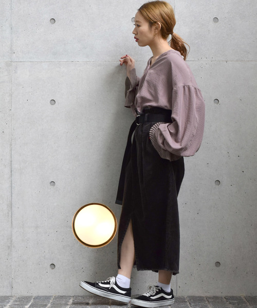 w closet(ダブルクローゼット)の「袖プリーツシャツブラウス(シャツ/ブラウス・レディース・ベージュ/マスタード/モカ/ラベンダー・FREE)」の13枚目の写真