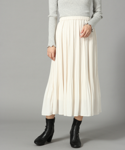 LOWRYS FARM（ローリーズファーム）の「ケシプリーツスカート　825559（スカート・レディース・ブラック/アイボリー・FREE）」の8枚目の写真