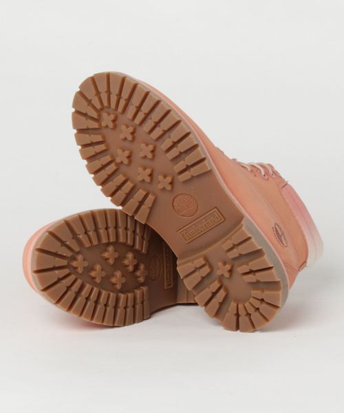 Timberland ティンバーランド レザー ブーツ23.5cm ピンク セール】ウィメンズ ウォータービル シックスインチ ダブル