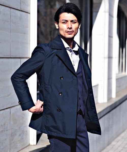 MICHEL KLEIN HOMME (ミッシェルクランオム)の「スプリングコート(SEATECH)(ピーコート・メンズ・ホワイト/ネイビー・MEDIUM/LARGE/X-LARGE/48/46/51)」の5枚目の写真