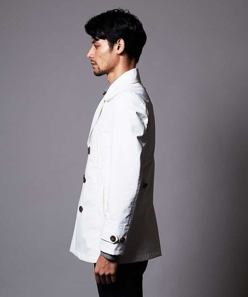 MICHEL KLEIN HOMME (ミッシェルクランオム)の「スプリングコート(SEATECH)(ピーコート・メンズ・ホワイト/ネイビー・MEDIUM/LARGE/X-LARGE/48/46/51)」の19枚目の写真