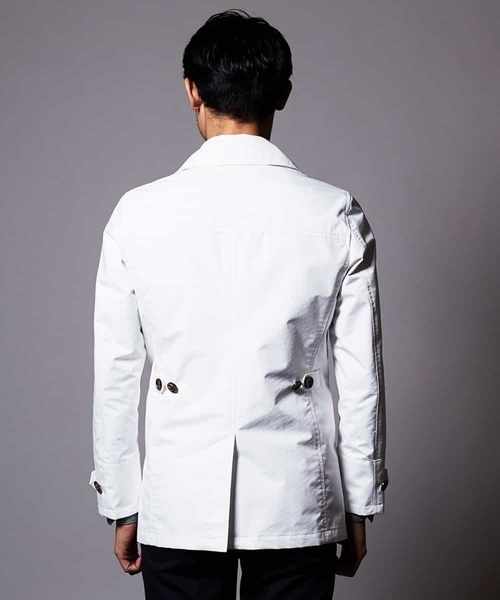 MICHEL KLEIN HOMME (ミッシェルクランオム)の「スプリングコート(SEATECH)(ピーコート・メンズ・ホワイト/ネイビー・MEDIUM/LARGE/X-LARGE/48/46/51)」の20枚目の写真