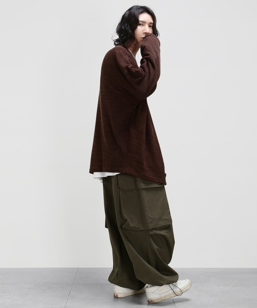 ビッグシルエットニットカーディガン（カーディガン/ボレロ）｜minsobi