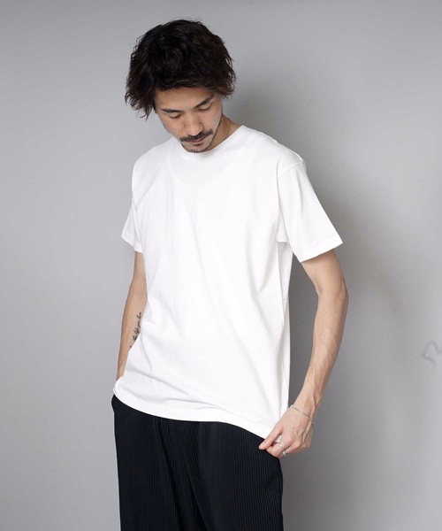 HANES(ヘインズ)の「【HANES/ヘインズ】【究極の肌触り】JAPAN FIT 2枚組 クルーネックT 丸胴・タグレス コットン100% 日本人向けサイズ(Tシャツ/カットソー・メンズ・ホワイト・SMALL/MEDIUM/LARGE/X-LARGE)」の3枚目の写真