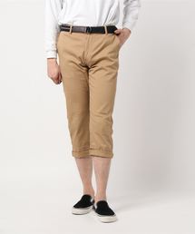 ベルト付きストレッチツイルクロップドパンツ