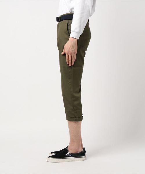 STYLEBLOCK（スタイルブロック）の「ベルト付きストレッチツイルクロップドパンツ（チノパンツ・メンズ・ネイビー/ベージュ/ブラック/カーキ・79/85/76/82）」の5枚目の写真
