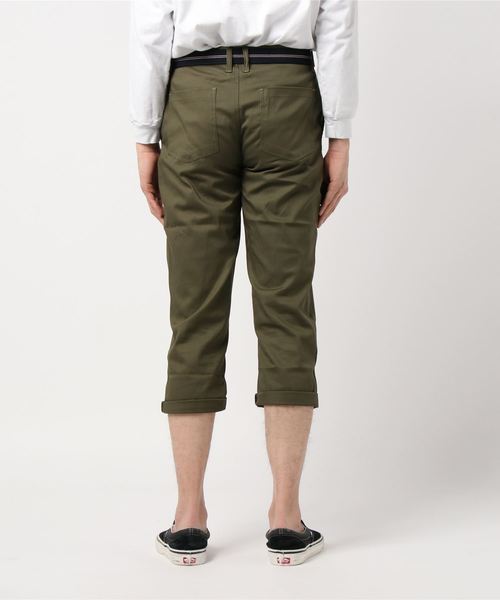 STYLEBLOCK（スタイルブロック）の「ベルト付きストレッチツイルクロップドパンツ（チノパンツ・メンズ・ネイビー/ベージュ/ブラック/カーキ・79/85/76/82）」の6枚目の写真