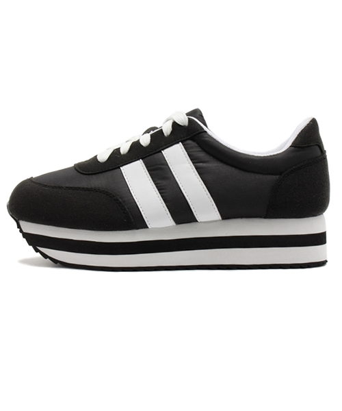 WEGO（ウィゴー）の「WEGO/ラインスニーカー（スニーカー・レディース・ブラック/グレー/グリーン・23.5/24.5）」の4枚目の写真