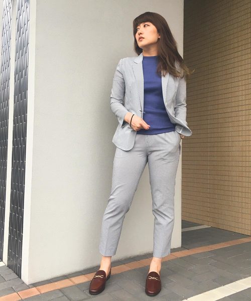 A/C DESIGN BY ALPHA CUBIC（エーシーデザインバイアルファキュービック）の「【WEB&一部店舗限定】モックネックノースリーブプルオーバー（Tシャツ/カットソー・レディース・ピンク/オフホワイト/マスタード/ブルー/ブラック・M size/L size）」の19枚目の写真