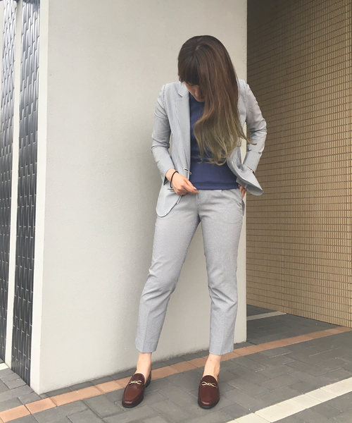 A/C DESIGN BY ALPHA CUBIC（エーシーデザインバイアルファキュービック）の「【WEB&一部店舗限定】モックネックノースリーブプルオーバー（Tシャツ/カットソー・レディース・ピンク/オフホワイト/マスタード/ブルー/ブラック・M size/L size）」の18枚目の写真